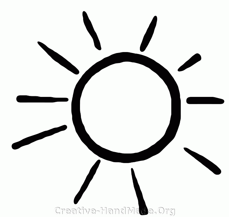 Солнце схематично рисунок - 85 фото